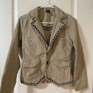 stylish tan jacket blazer style!! size - small